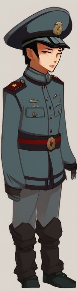 North Korean Military Man in Hyperrealistic Style