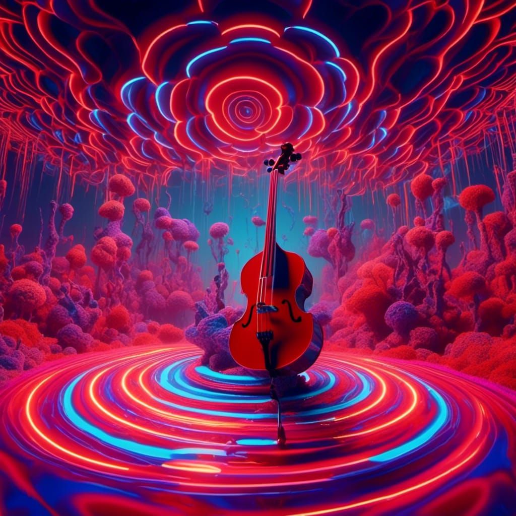 Psychedelic Music Visualizer with Surreal Rock Group
