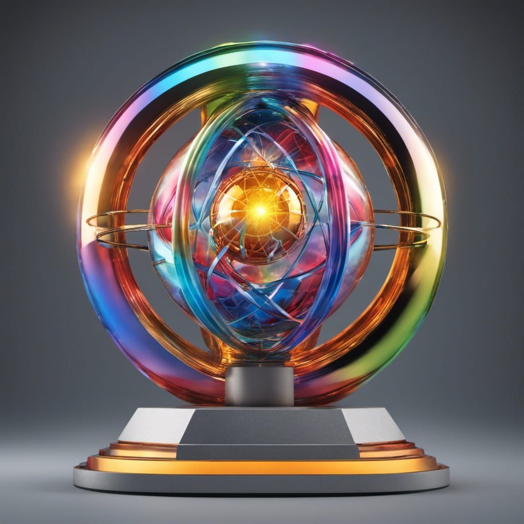 Glowing Atom Trophy for Science Olympics