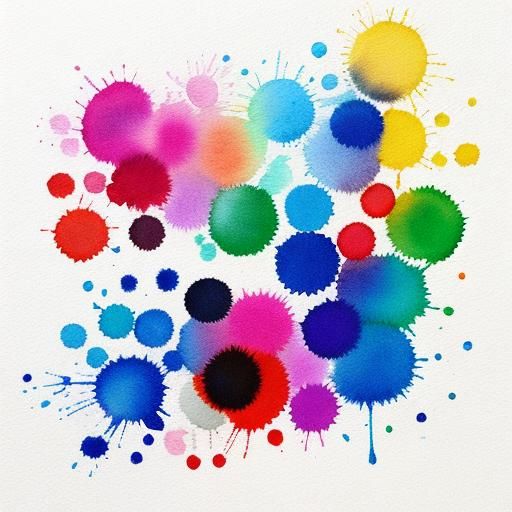 Abstract Watercolor Dots: A Childlike Finger Painting