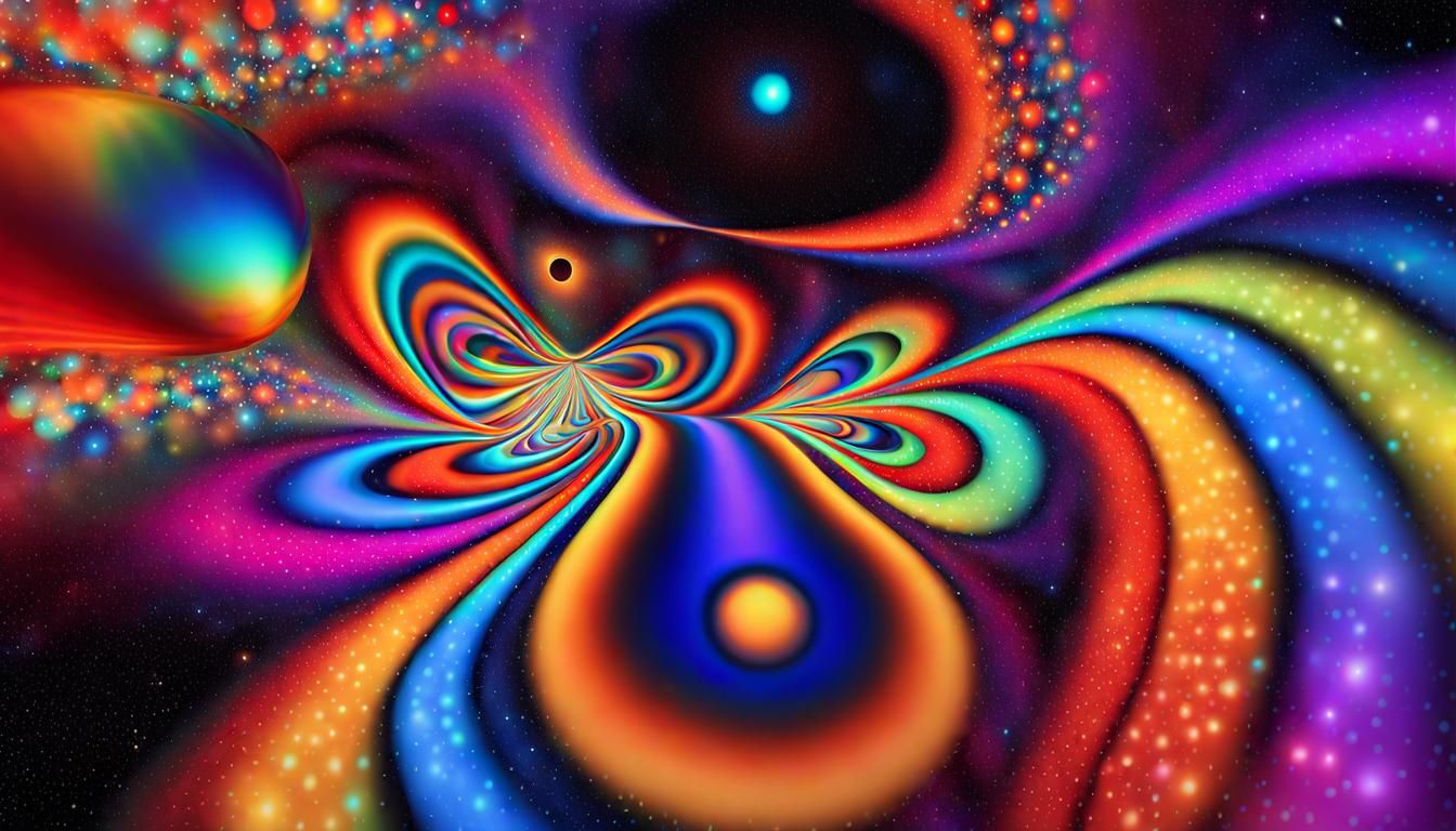 Psychedelic Infinite Space in Detailed Acrylic Art