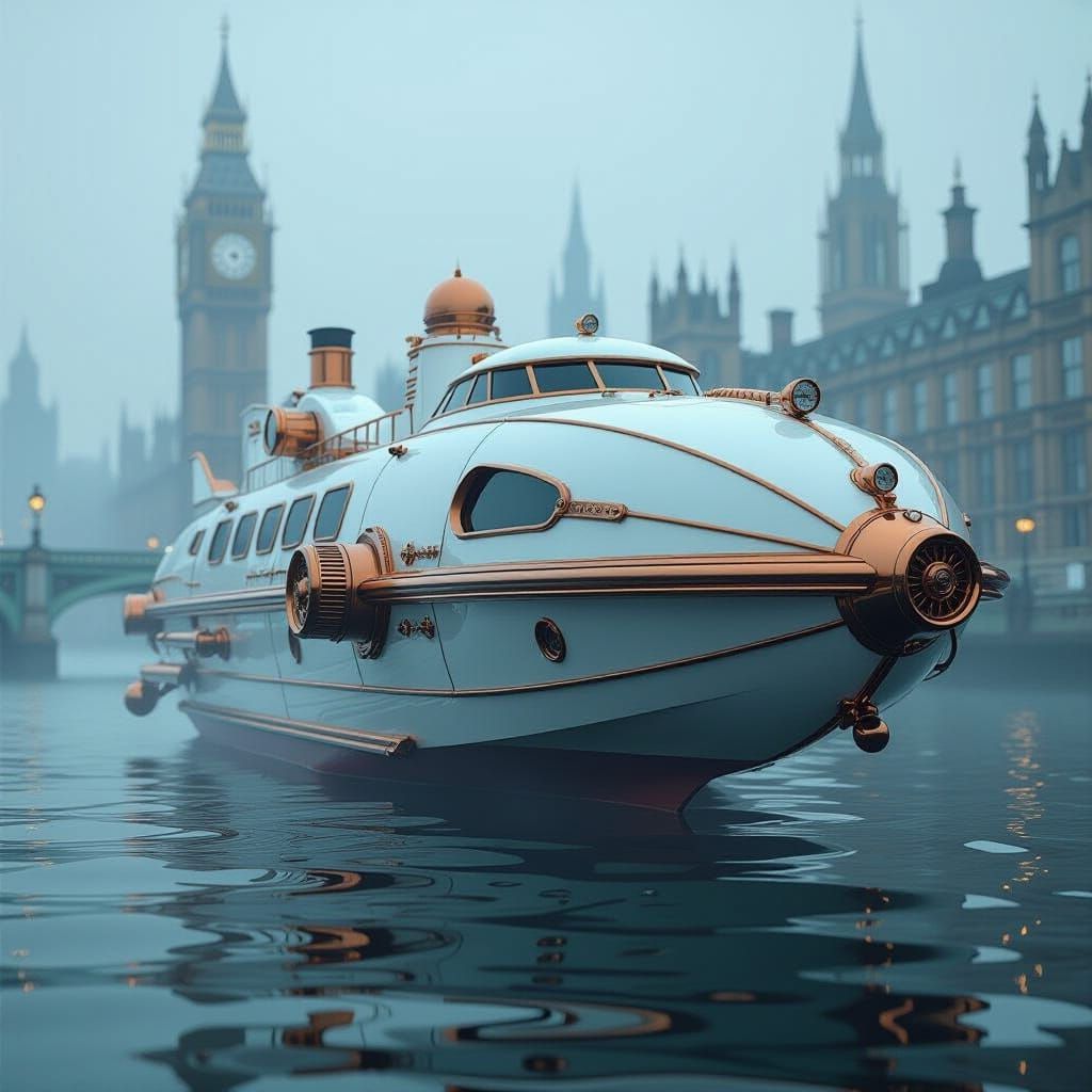 Futuristic Nautilus Car in 3D Style