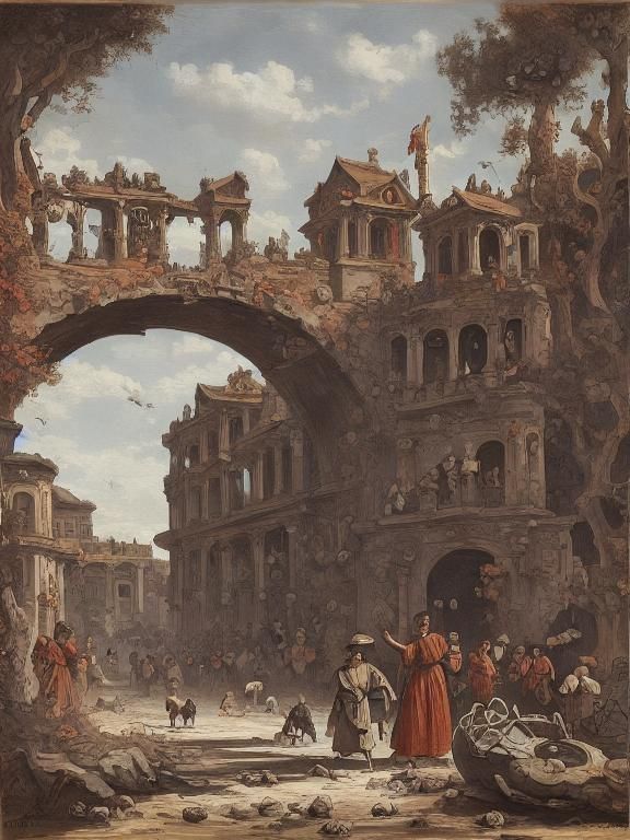 Haunted Grand Entrance to Roman Market