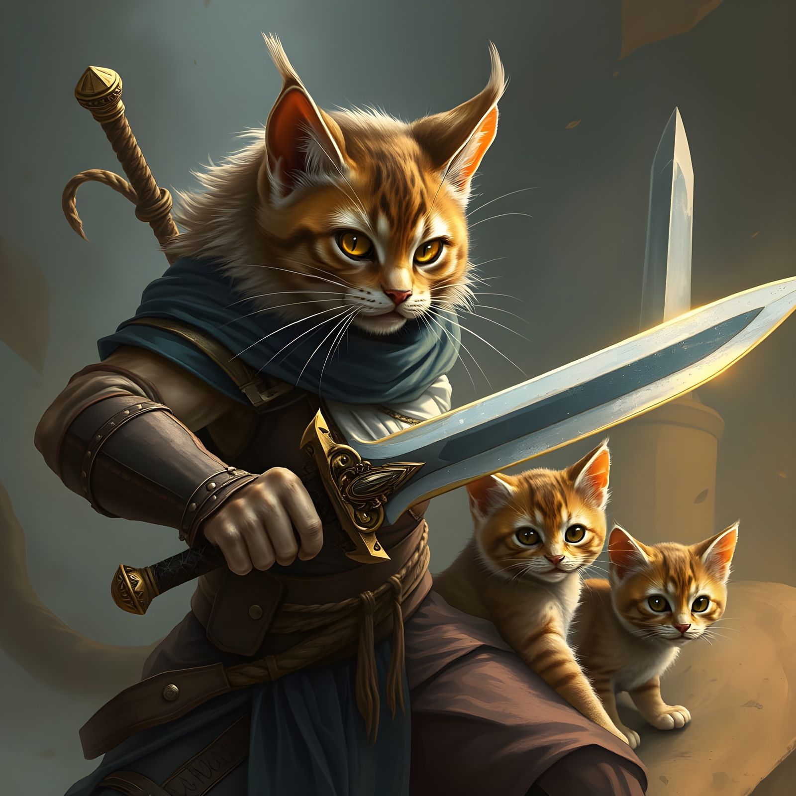 Momma Cat defending her kittens