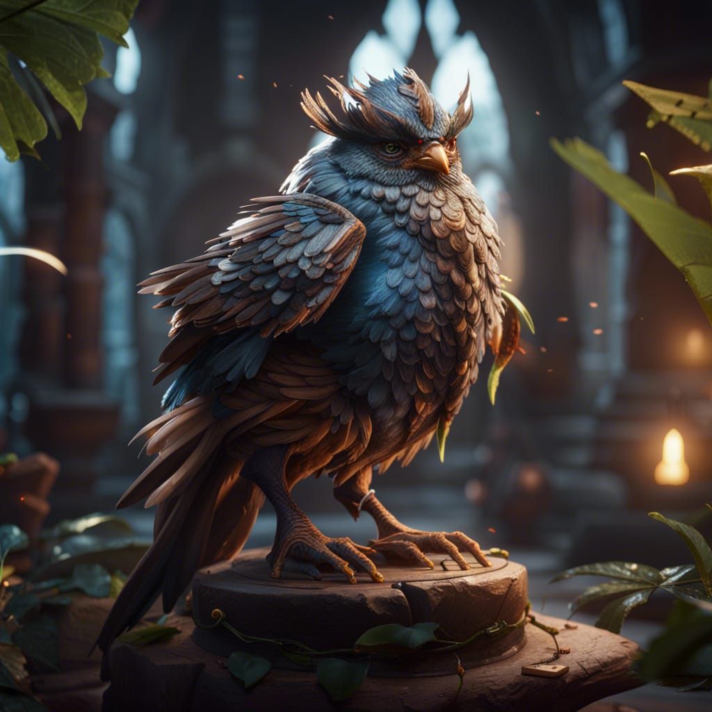 Fantasy Bird People in Cinematic 3D
