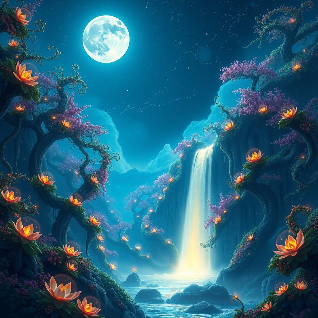 Luminous Moonlit Fantasy World