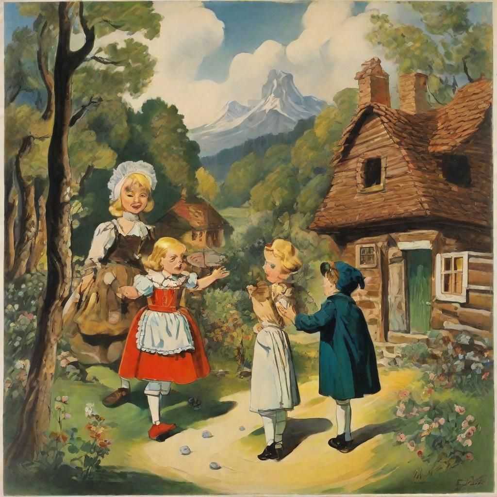 Hansel and Gretel's Surreal Chocolate Factory Adventure