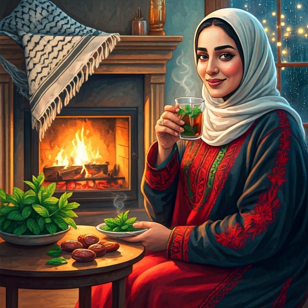 تالين (Taleen) | 🇵🇸 cozy watercolor portrait (Google Image...