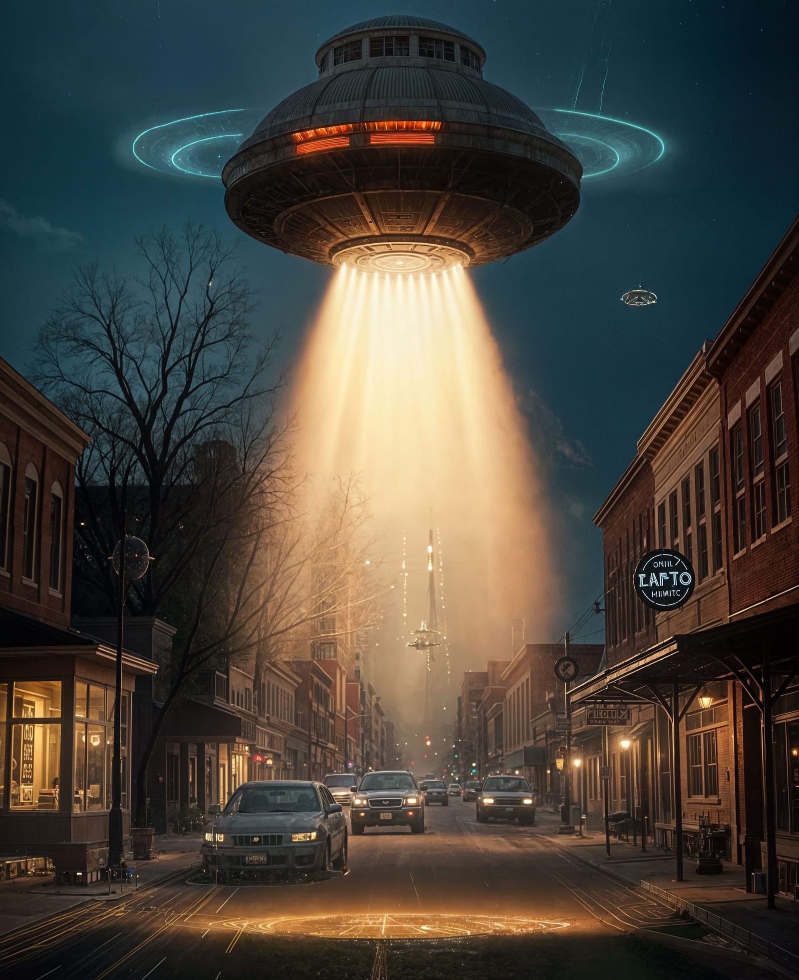 UFO Landing in Siloam Springs: Cinematic Film Still