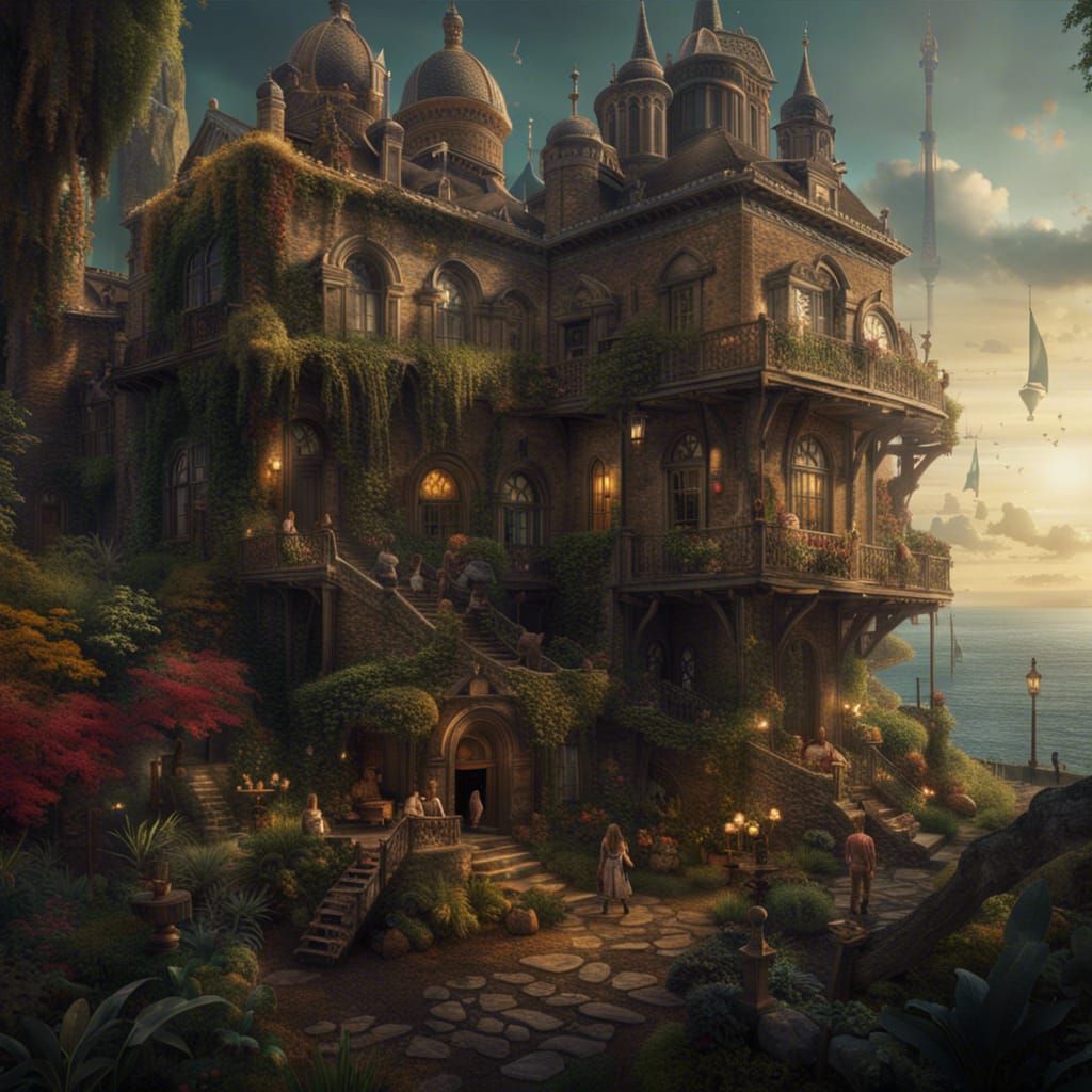 Dramatic Coastal Scene in Christina's World Style