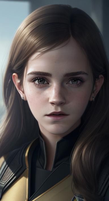 Emma Watson in Starfleet Uniform: Photorealistic Portrait