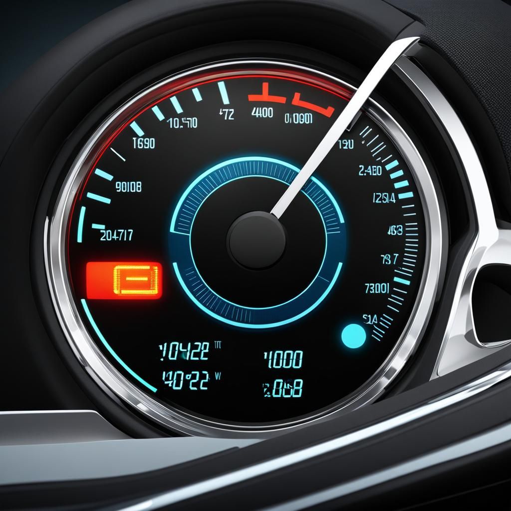 Modern Car Dashboard Displaying Tire Serial Number System