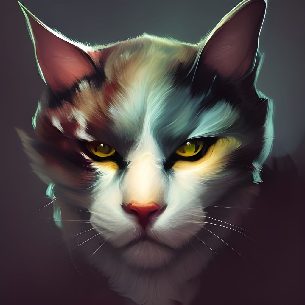 Hyperdetailed Monster Cat Portrait in Unreal Engine 5