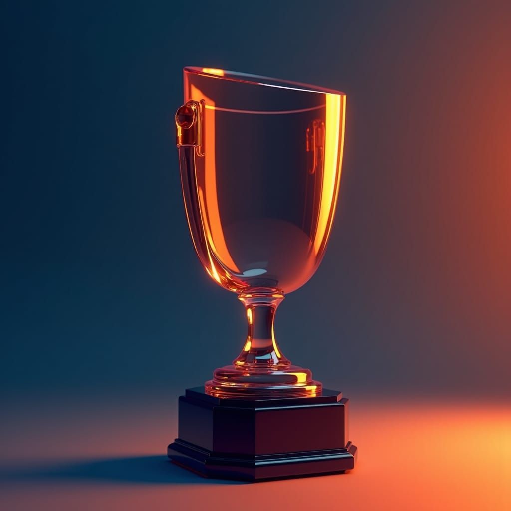 Sleek Acrylic Podcast Trophy in Rich Colors