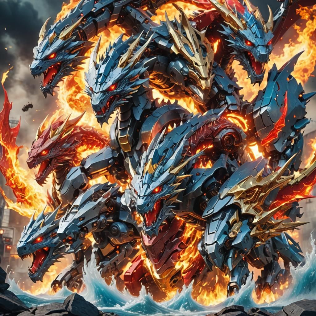 Mechanical Dragon Unleashes Fire in Sci-Fi Rendering