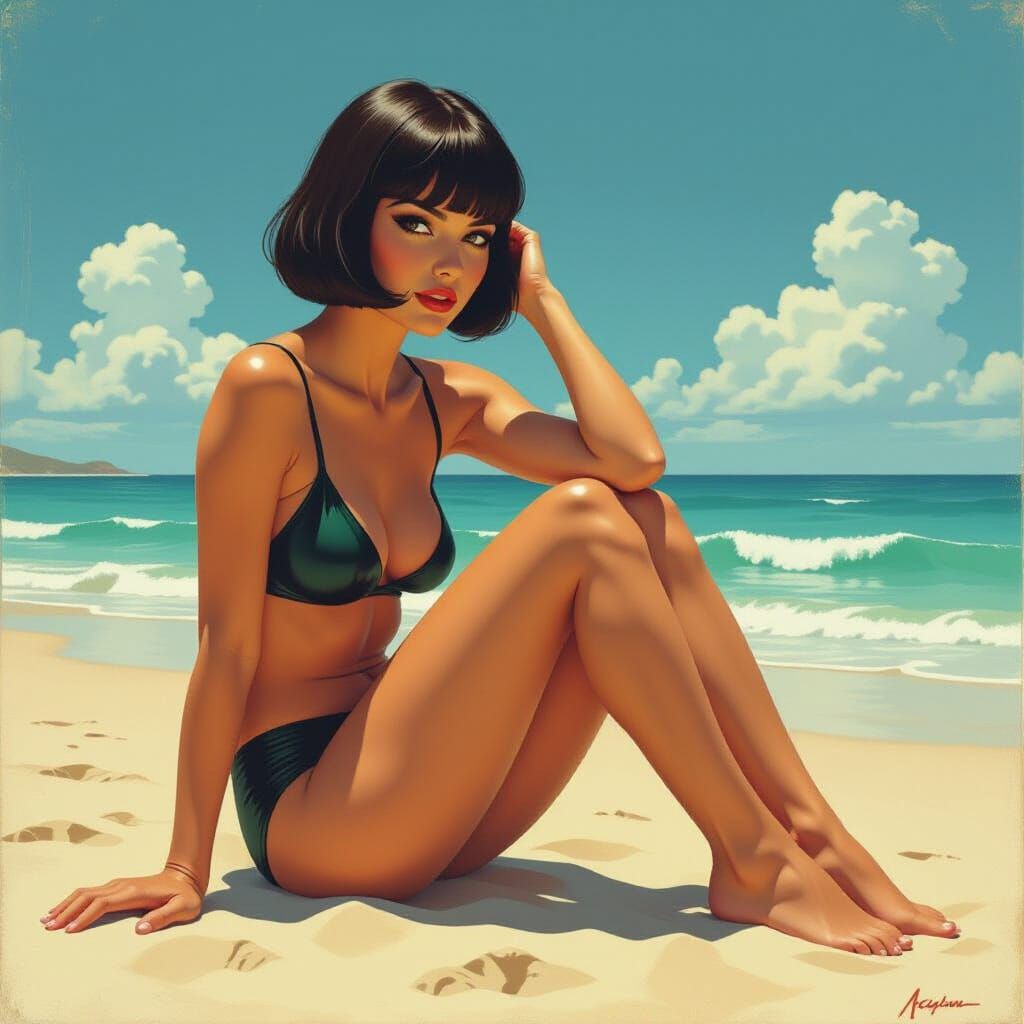 Retro Sci-Fi Eroticism on the Beach