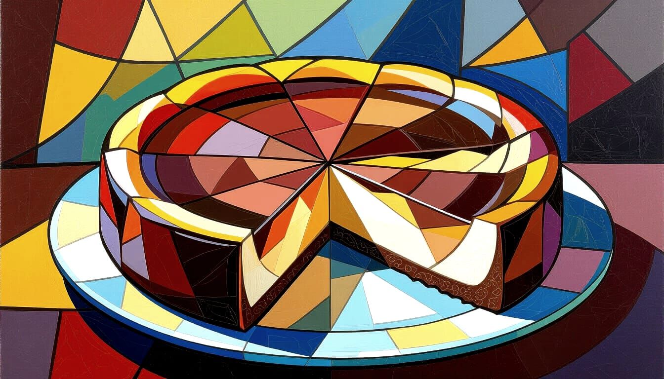 Thanksgiving Chocolate Cheesecake Mosaic Art