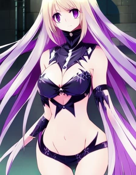 Anime Woman with Blonde Hair in Manga Style