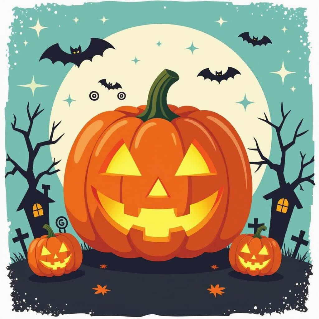 Spooky Halloween Night Scene