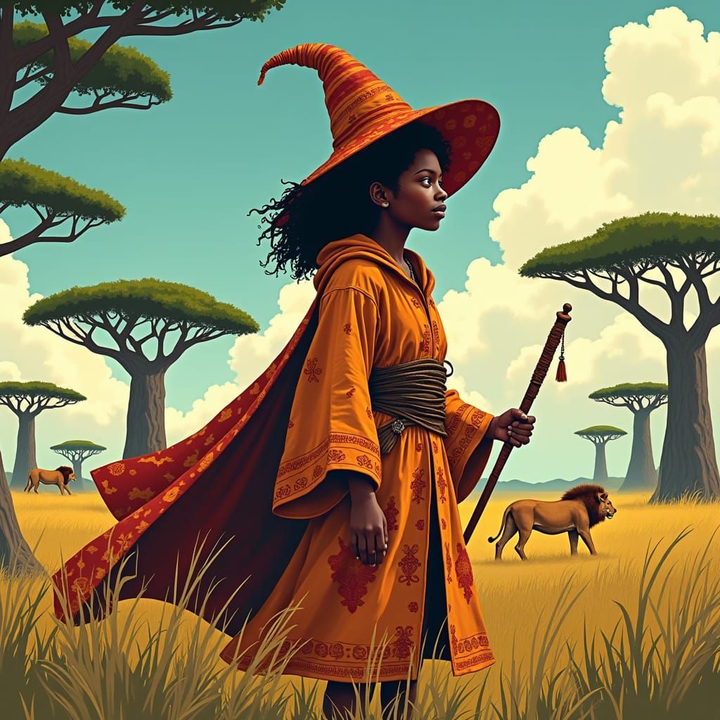 African Savannah Wizard in Earle Style
