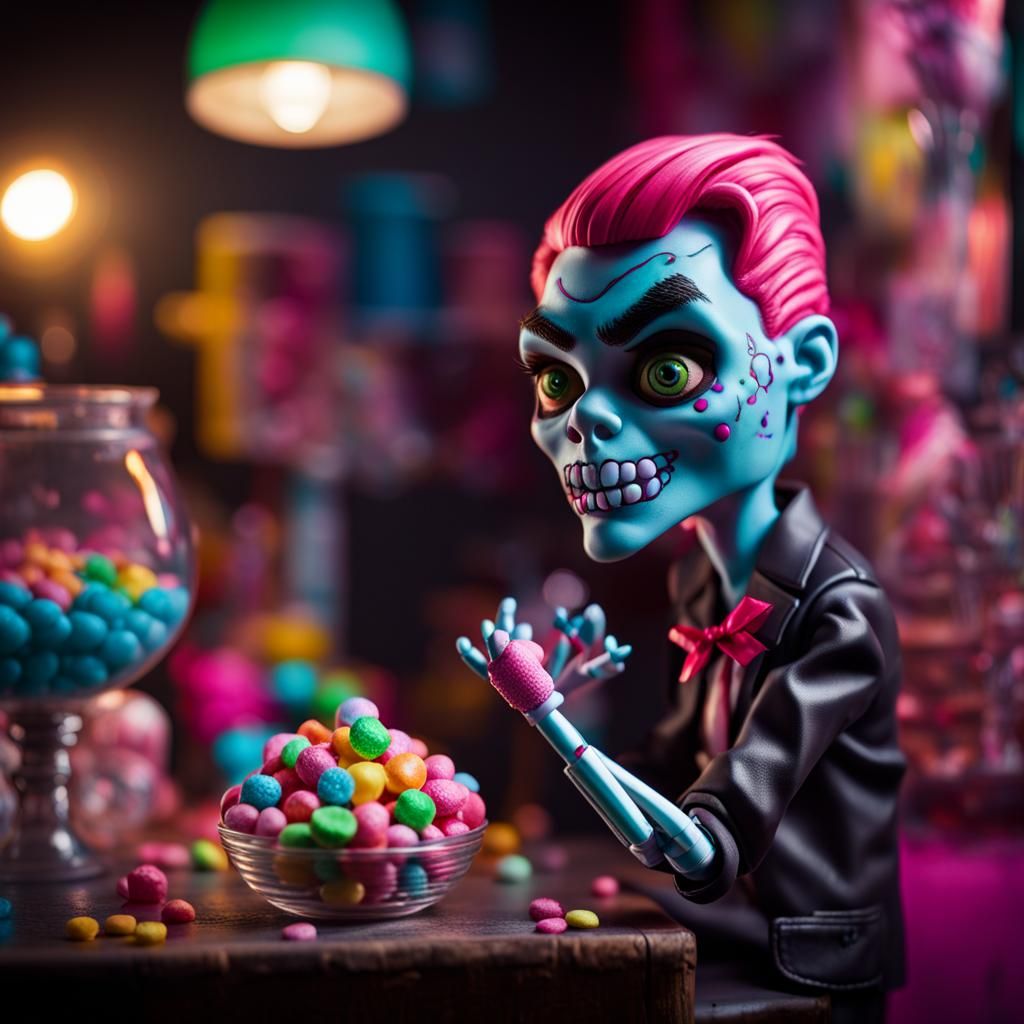 Hyperrealistic Candyman Monster High Doll Photo