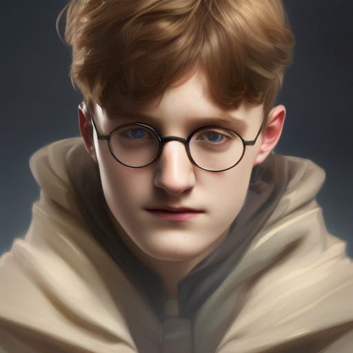 Albus Potter Portrait in Art Nouveau Style