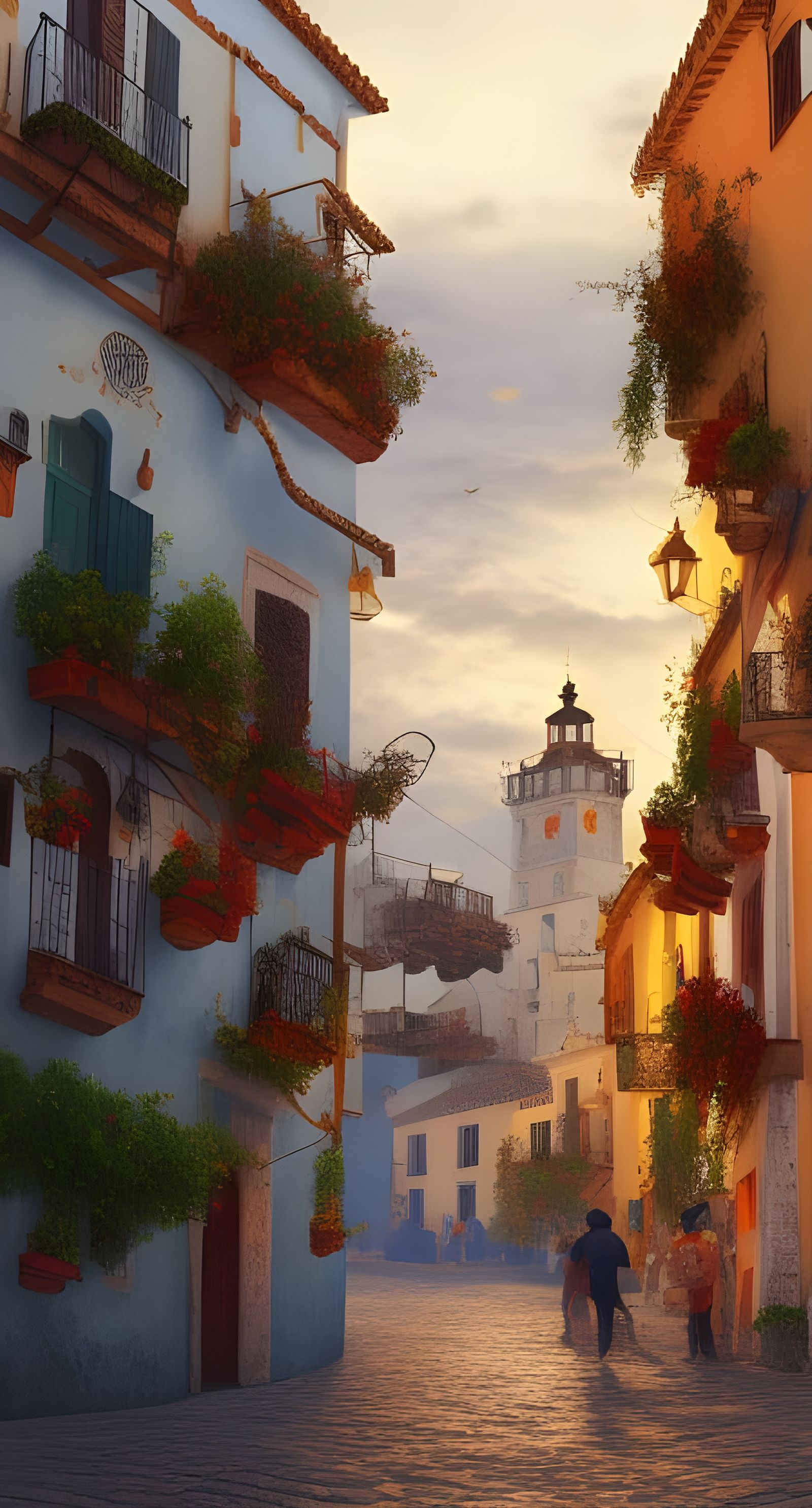 Cadiz: Vintage Spanish Harbor in Hyperdetailed Style