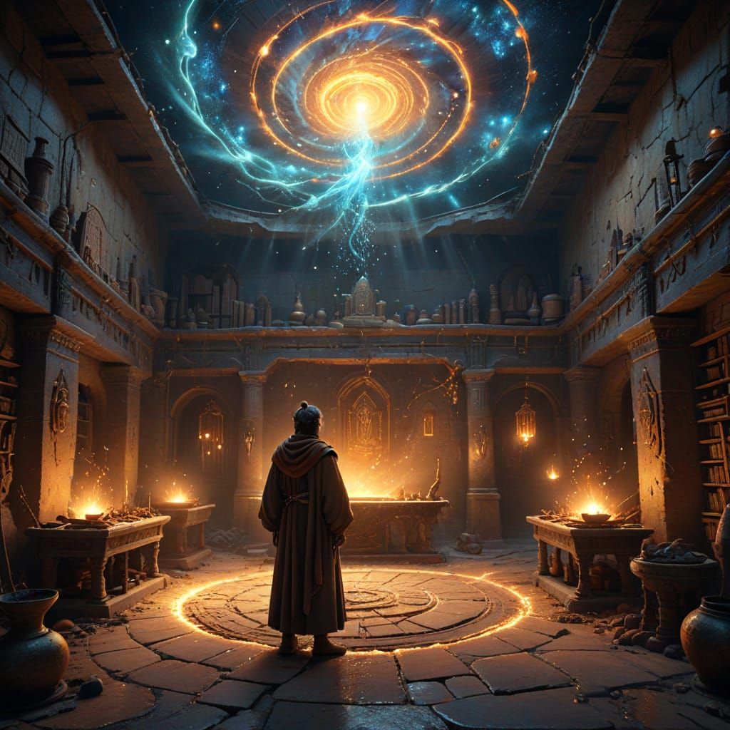 Ethereal Wizardess in Ancient Laboratory