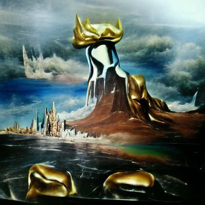 Surreal Asgard in Salvador Dali Style