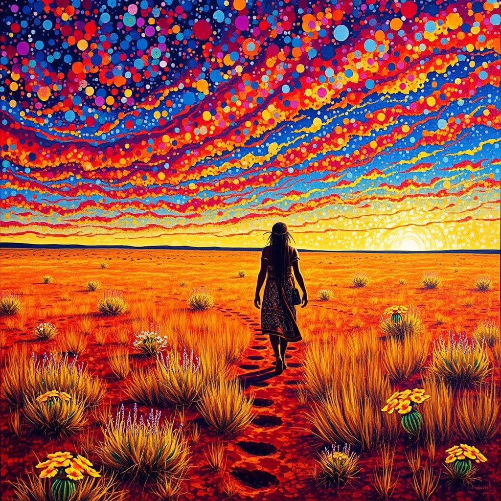Aboriginal Woman Embarks on Ancient Australian Journey, Poin...