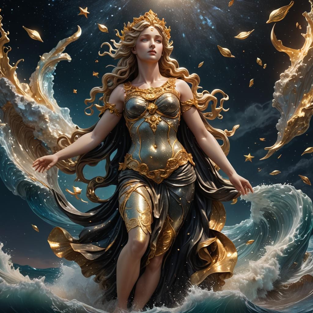 Aphrodite Rising: Hyperrealistic Olympian Goddess Concept Ar...