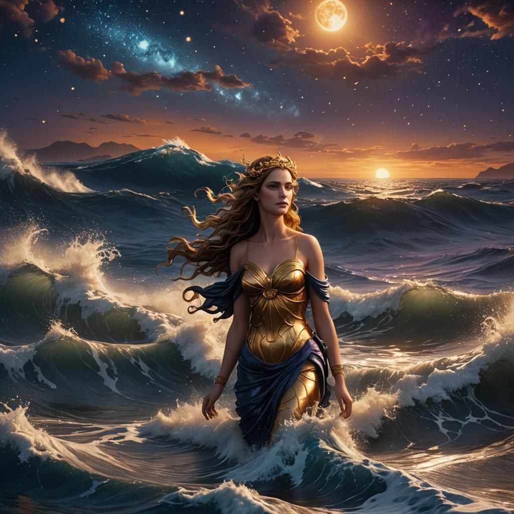 Aphrodite Rises From the Sea: Digital Matte Painting