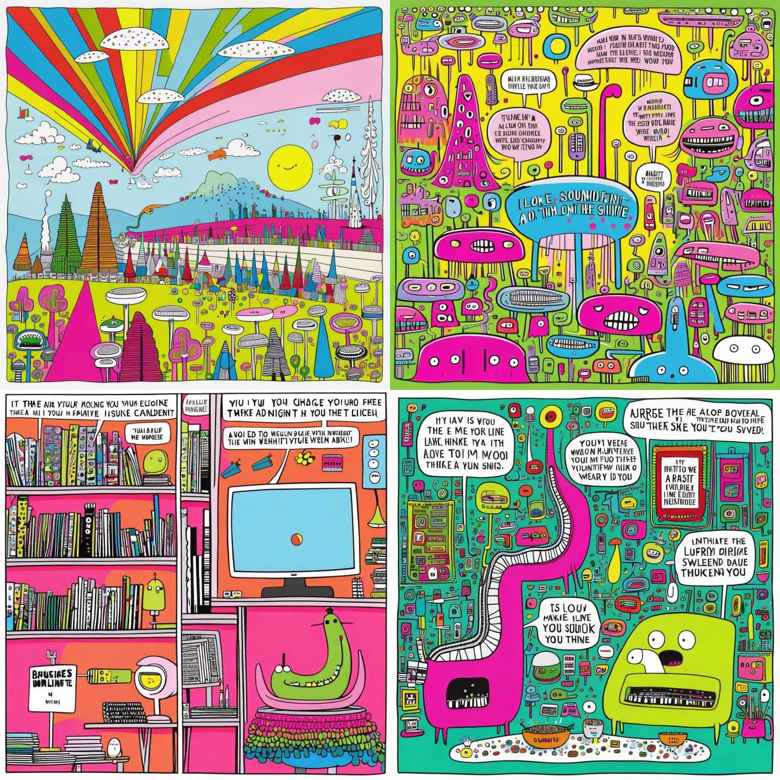 Humorous Digital Illustration in Webcomic Style