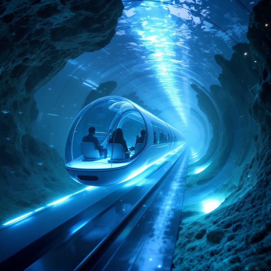 Underwater Hyperloop Pod in Photorealistic Detail