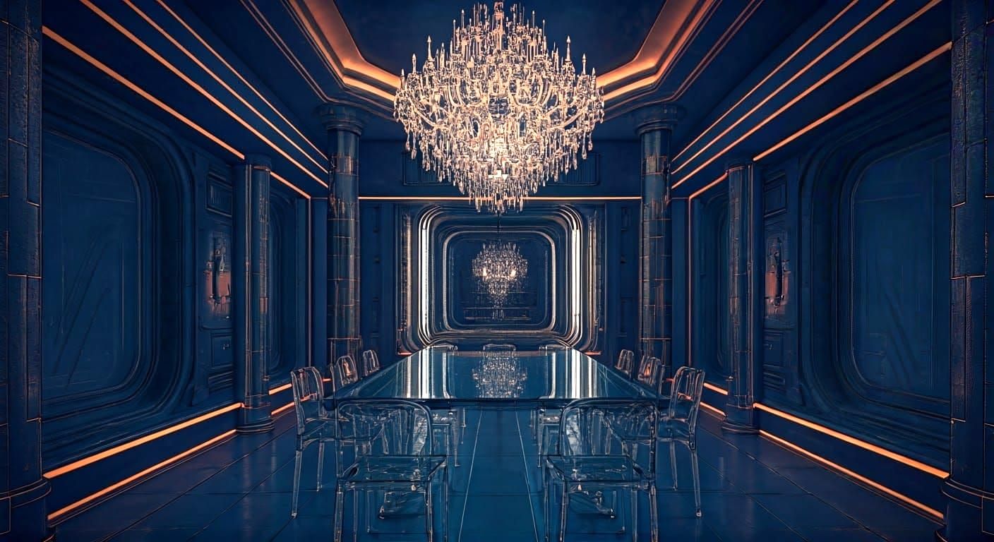 Futuristic Bedroom in Space Age Disco Style