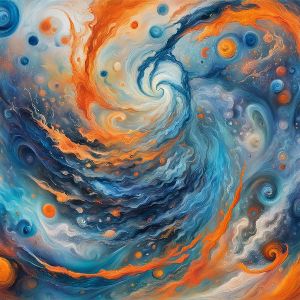 Ethereal Energy Swirling Amidst Alchemy Symbols