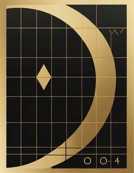 Golden Ratio Bauhaus Grid Art in Spectral Colors