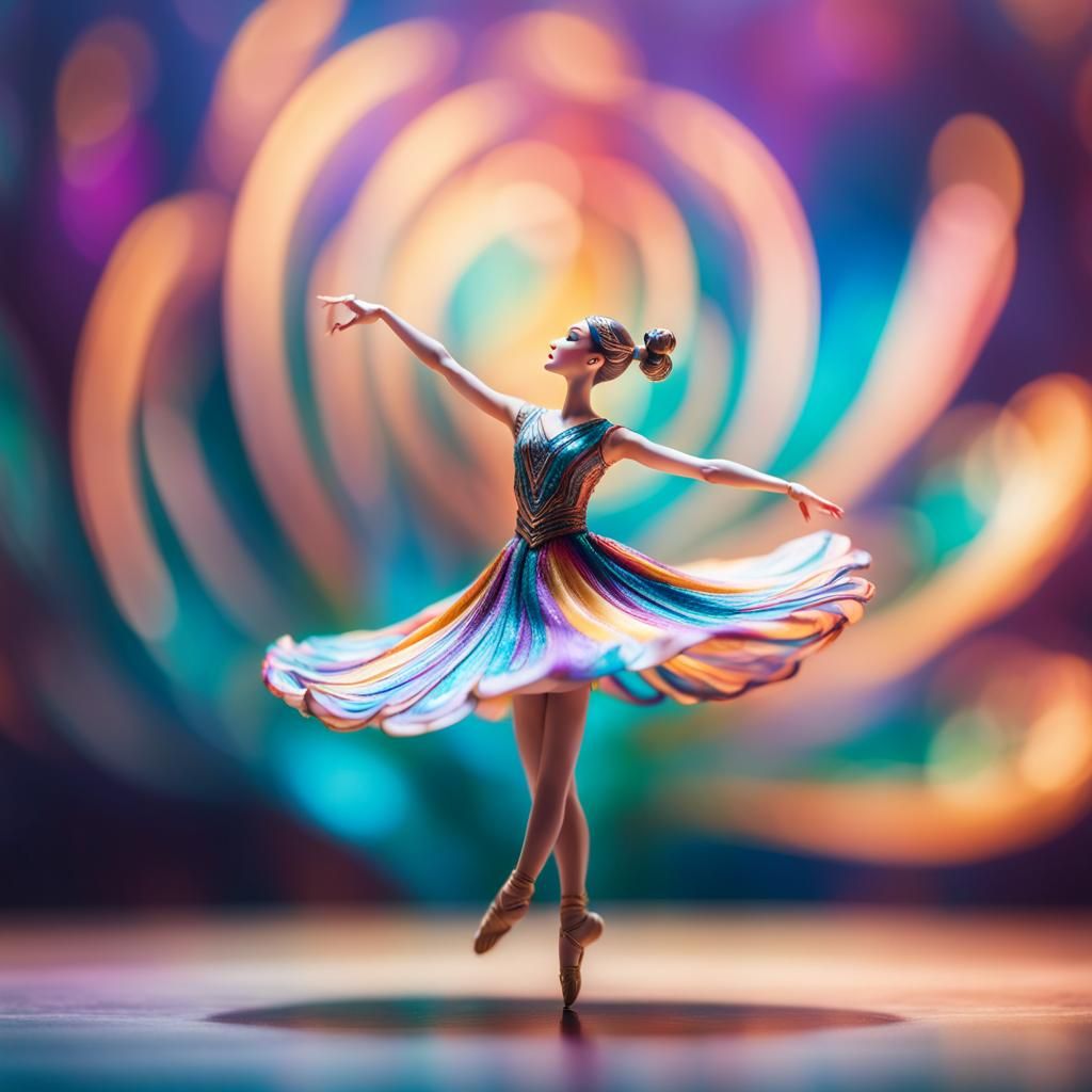 Miniature Dancer in Giant Hand: A Magical Performance
