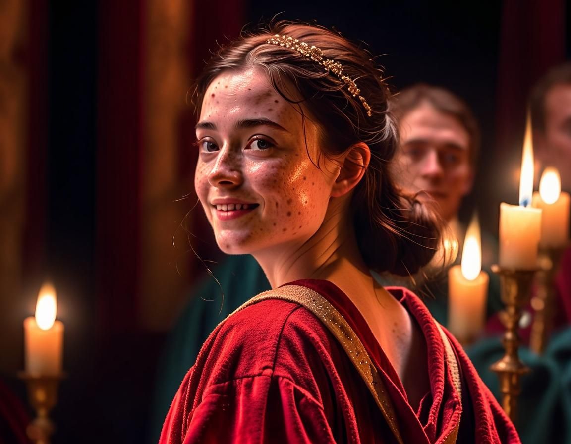 Renaissance Woman on Stage in Theater