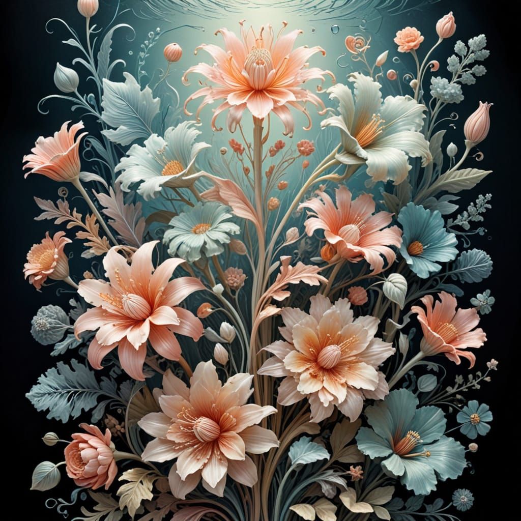 Ethereal Being in Opalescent Glow