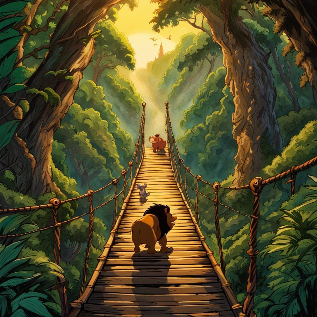 Simba and Friends in Enchanted Jungle