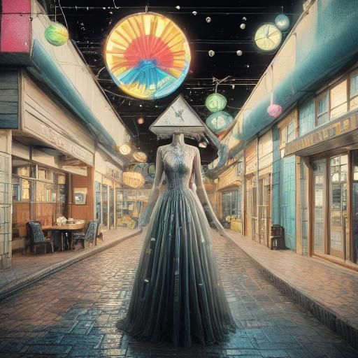 Surreal Alien Reflection in Dreamy Valley