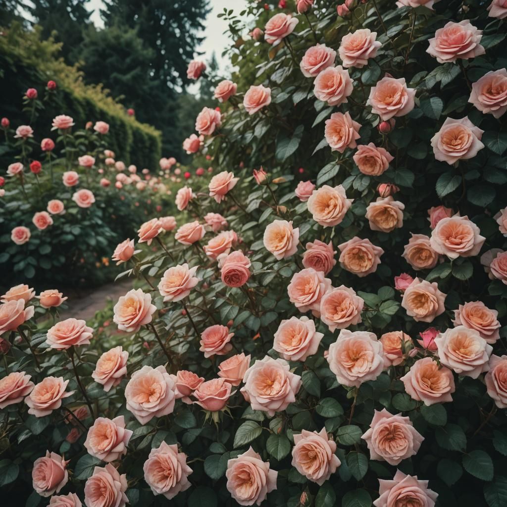 Cinematic Rose Garden Film Still