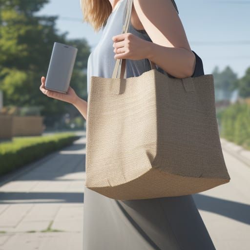 Stylish, Open Tote Bag with Dual Handles in Casual, Everyday...