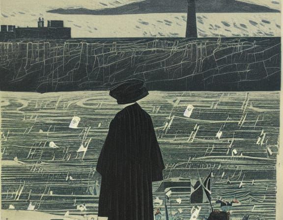 Emmeline Pankhurst at Dover in Vintage Photo Style