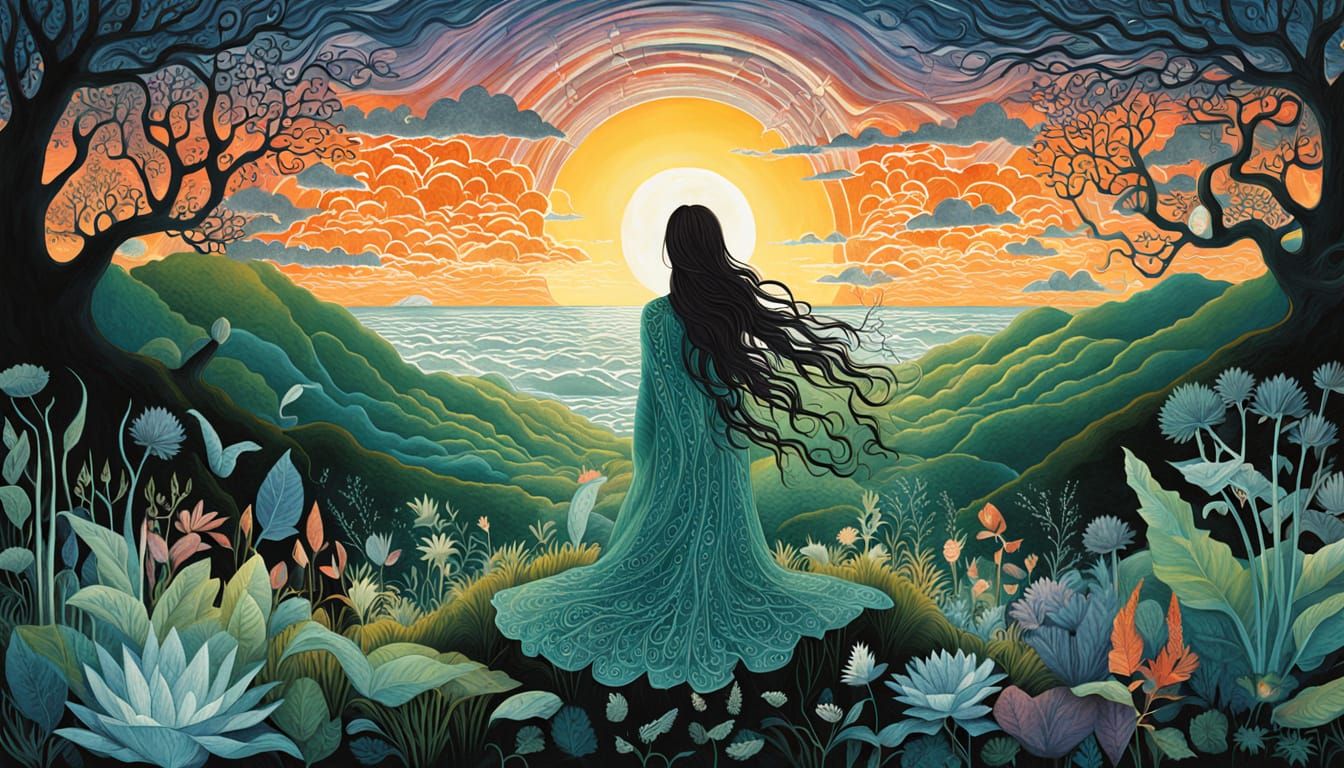 Dreamlike Artistry of Mystical Worlds in Ethereal Chaos