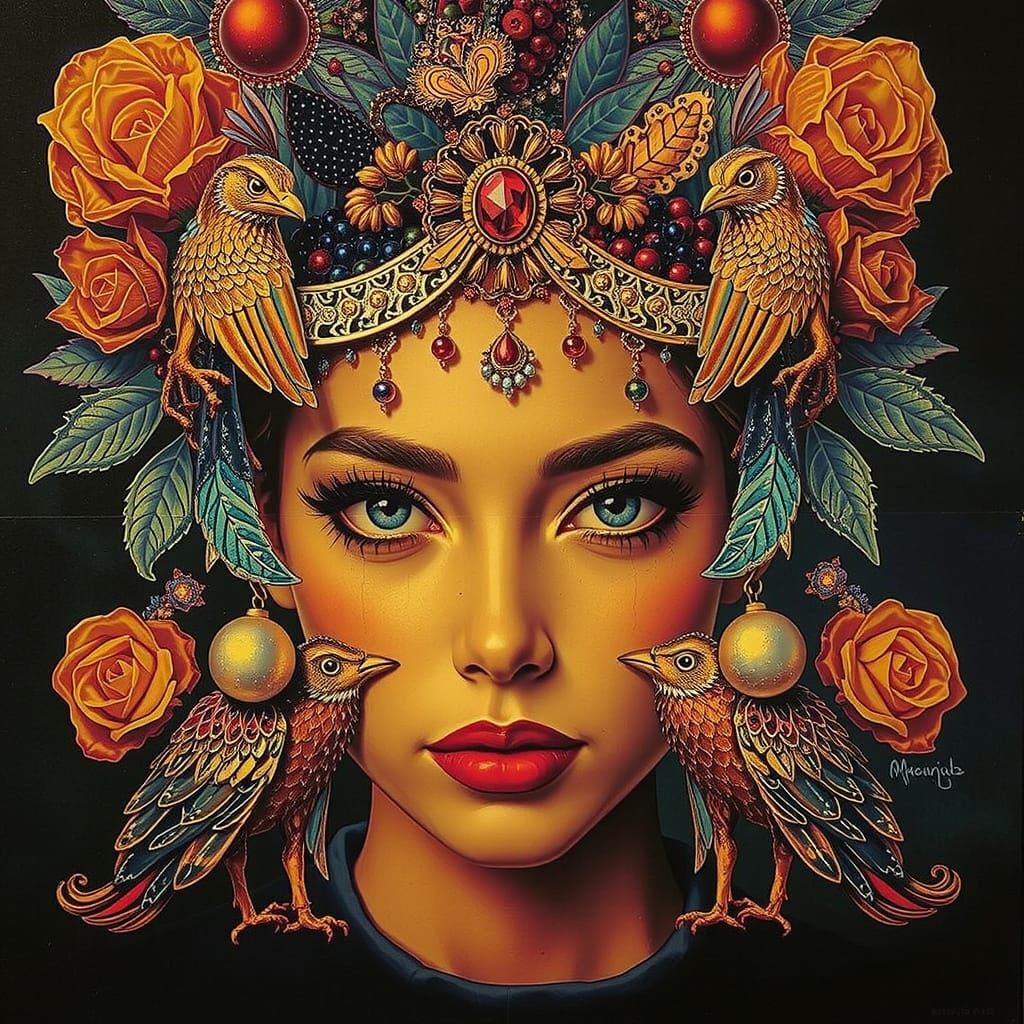 Sensual Masterpiece in Vibrant Triadic Colors