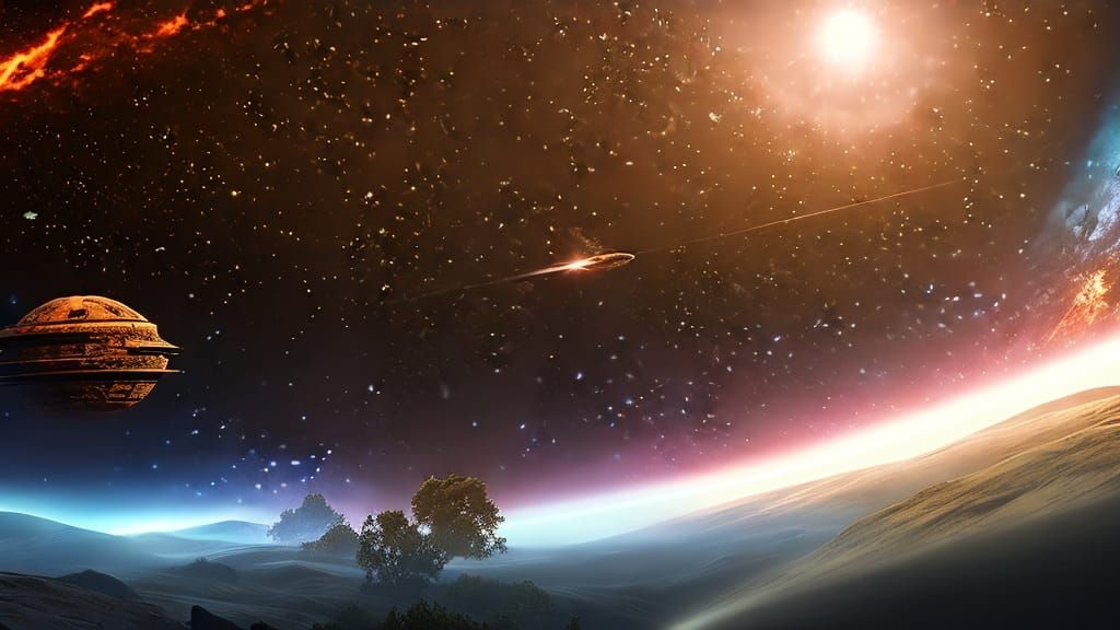 Train Traveling Through Space: A Cosmic Journey