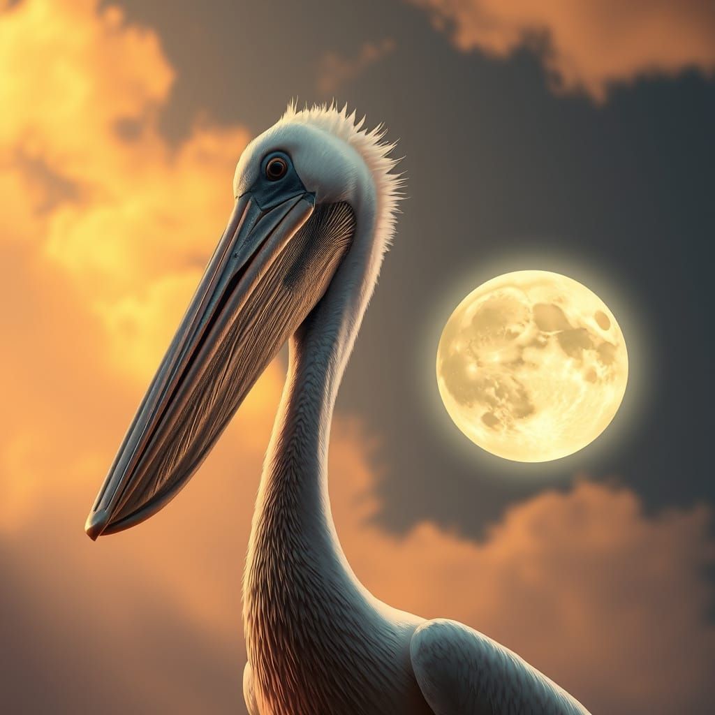 Pelican Enthroned with the Moon