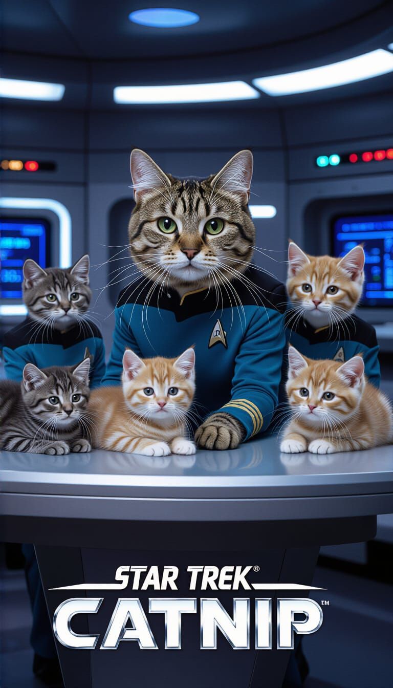 Star Trek Cats on the Starship Catnip